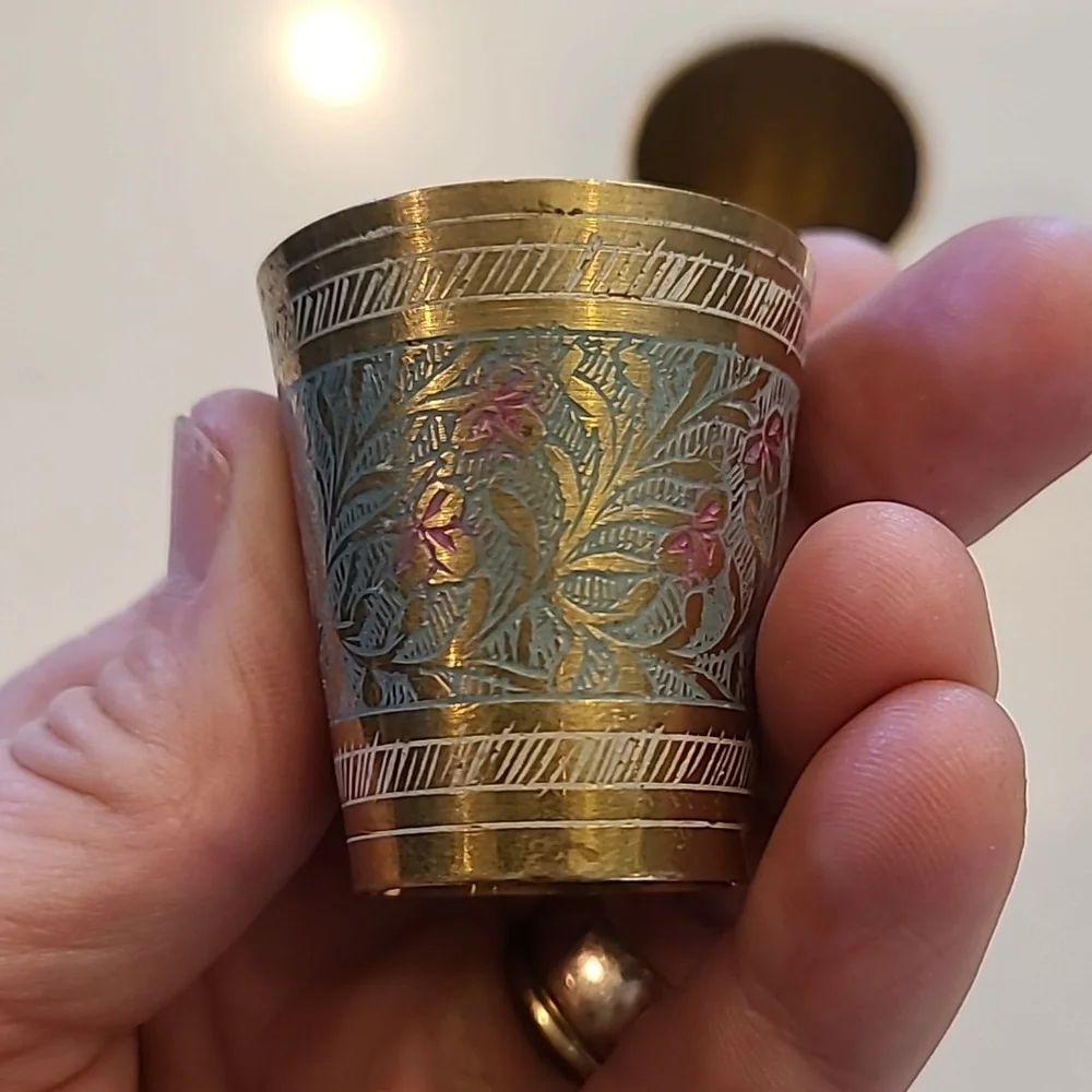 Vintage brass green